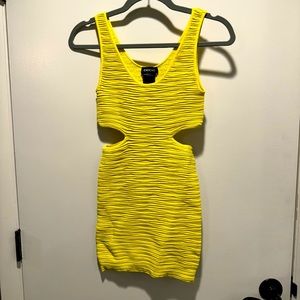 Bodycon Yellow Bebe dress
